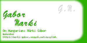 gabor marki business card