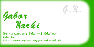 gabor marki business card